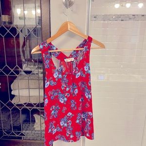 Pink Rose floral tank